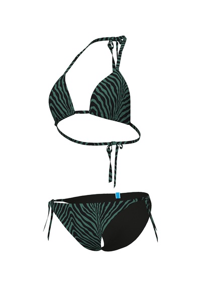Arena Water Print Triangle Kadın Siyah Yüzücü Bikini 007085506