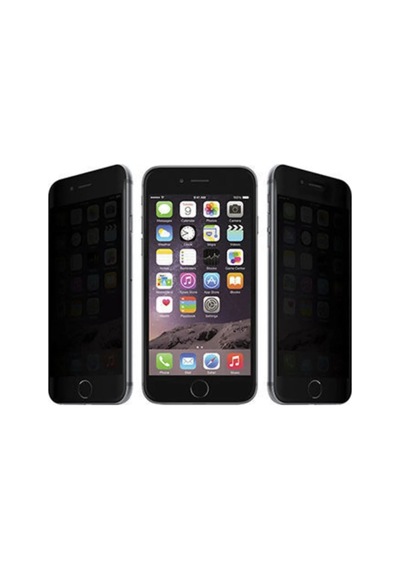 Apple Uyumlu iPhone 6 6s Siyah Privacy Hayalet Temperli Cam Ekran Koruyucu Anti Static Hd