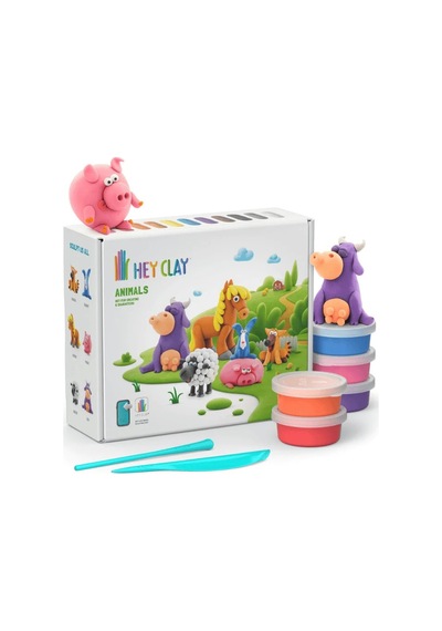 Hey Clay Yaratıcı Kil Seti - Animals Çok  Renkli