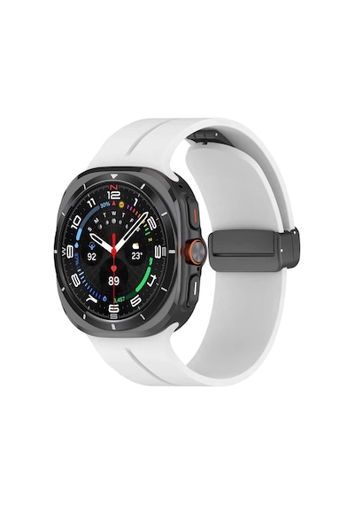 Galaxy Uyumlu Watch 8 44mm Krd-84 22mm Silikon Kordon - Beyaz