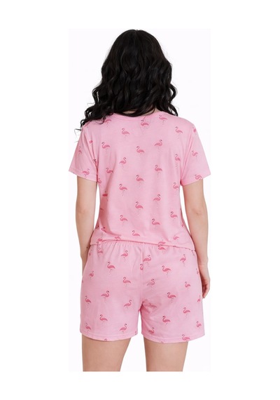 Kadın 01163 Milan Şortlu Pijama Takımı Pembe