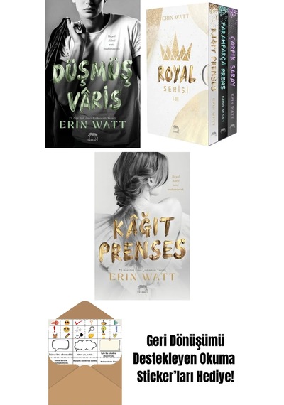 Lekeli Taç Royal Serisi 4. Kitap + Royal Serisi Kutulu Set 3 Kitap + Çarpık Saray Royal Serisi 3. Kitap