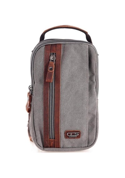 Ççs London 31468 Kanvas Çapraz Çanta Gri