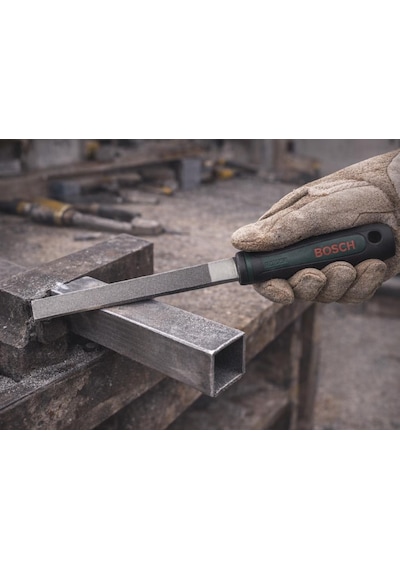 Bosch 200 Mm 3 Lü Metal Eğe Seti 8" Orta Diş + Eğe Fırçası 1600a034gm