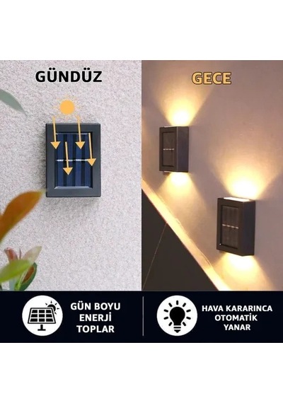Hubrendy Emin Solar 4 Ledli 11cm Duvar Aydınlatması