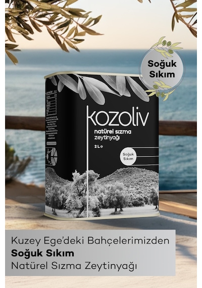 Kozoliv Soğuk Sıkım Naturel Sızma Zeytinyağı Teneke 2 L