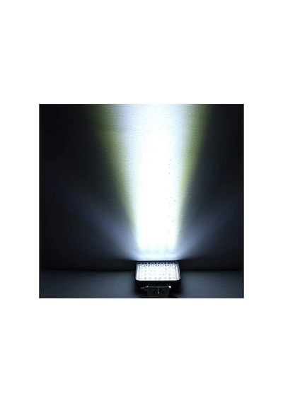 16 Ledli Projektör Kare Lamba Cob Ledli Kalın Kasalı 12-110 Volt ANTRASİT