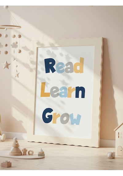 Read Learn Grow Dijital Baskı Poster V7 Çerçevesiz