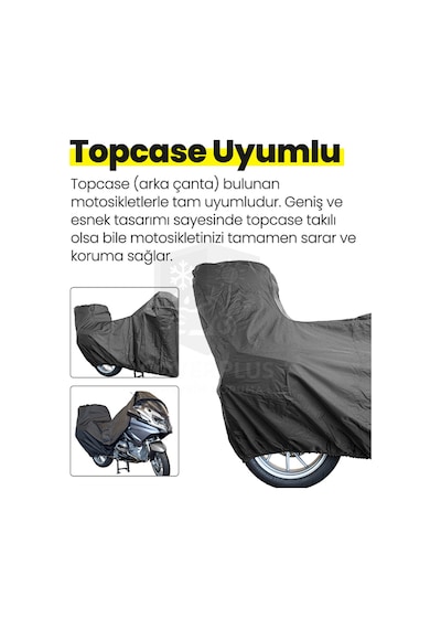 Revolt Rsx6 Arka Çanta Uyumlu Motosiklet Brandası Siyah Renk