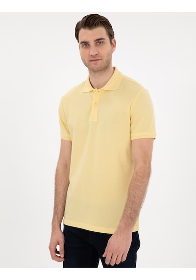 Pierre Cardin Erkek Açık Sarı Tişört Basic 50306448-vr004 Açık Sarı