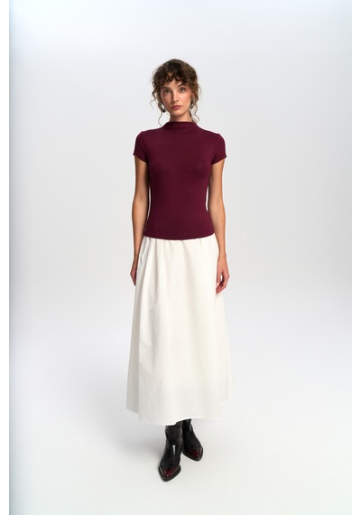 Mai Collection Mai Studios Co. Anvers Boğazlı Bordo Crop Bordo