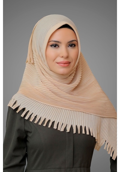 Hürrem Bone Bej Pratik Hazır Geçmeli Tesettür Eşarp Kesik Elyaf Piliseli Saça Bej Hürrem Bone Bej Pratik Hazır Geçmeli Tesettür Eşarp Kesik Elyaf Piliseli Saça Bej