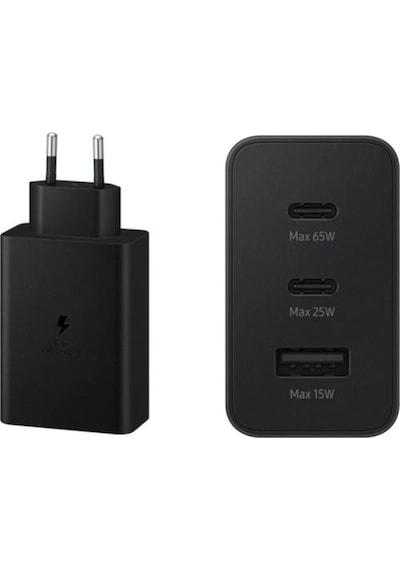 Samsung Uyumlu Ep - T6530 Type C & Type A Hızlı Şarj Aleti Üçlü (65W - 2