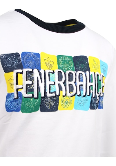 Fenerium Çocuk Trıbun Fenerbahçe Nakışlı Sweat BEYAZ