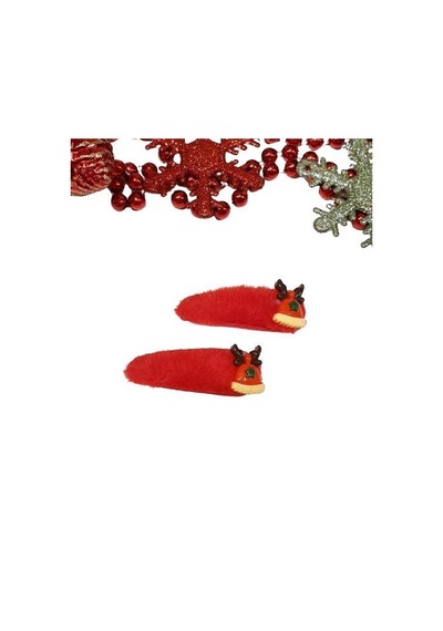 Yeniyıl Yılbaşı Temalı Toka - 2li Kırmızı