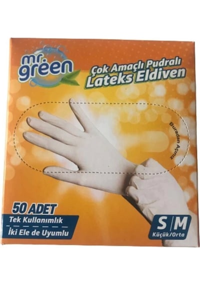 Mr Green Mr. Green Pudralı Lateks Eldiven S / M