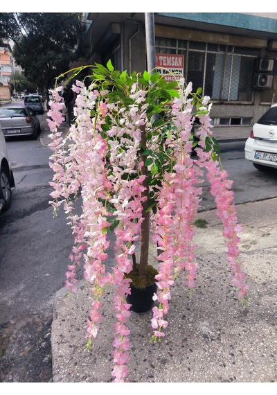 Rüzgar Yapay Çiçekçilik 120 Cm Pembe Akasya Ağacı Pembe