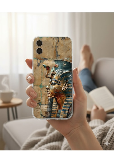 Samsung Galaxy A73 Uyumlu Şeffaf Kılıf Antik Mısır 6 Tasarımlı