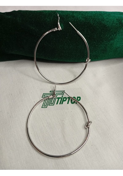 Tiptop/ Gümüş Renk Halka Küpe Gümüş