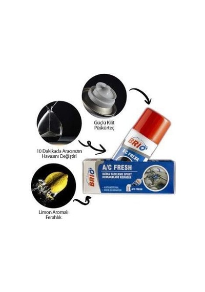 Klima Araç İçi Tazeleme Spreyi 150 Ml Biyosit İçermez