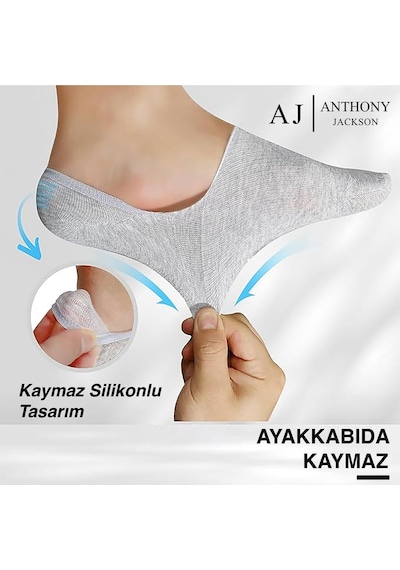 Giorgina Ferri 10 Çift Kutulu Bambu Premium Bay-bayan Dikişsiz Görünmez Kaymaz Slikonlu Babet Çorap Brook Beyaz Giorgina Ferri 10 Çift Kutulu Bambu Premium Bay-bayan Dikişsiz Görünmez Kaymaz Slikonlu Babet Çorap Brook Beyaz