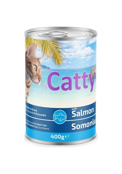 Catty Sos İçinde Somon Balık Etli Kedi Konservesi 400 Gr