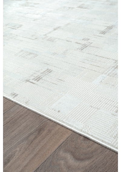 Bambum Vintage Serpme Desenli Saten Kadife Halı Modern Salon Ve Koridor Halısı Kaymaz Tabanlı 1003 Bej