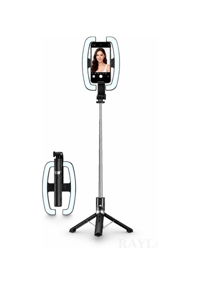 Monopod Tripod Led Işık Selfie Kumandalı Tripod 138cm Canlı Yayın Telefon Tutcusuraylax Led Işıklı Selfie Çubuğu Tripod 138 Cm Bluetooth Kumandalı Telefon Tutucu