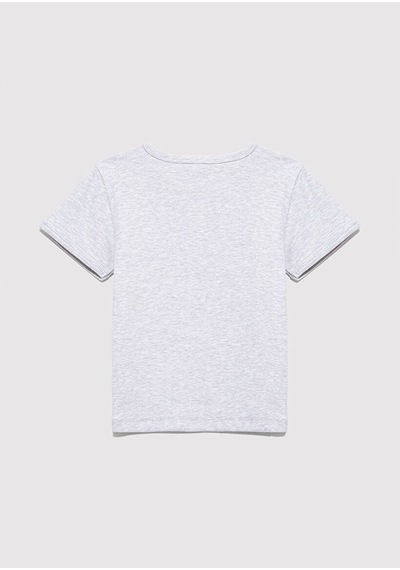 Mavi Açık Gri Kız Çocuk T-shirt M7610350-88467 Açık Gri