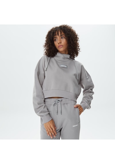 United4 Classic Kadın Gri Hoodie