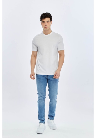 Süvari O Yaka Regular Beyaz Erkek T-shirt Ts1014000475