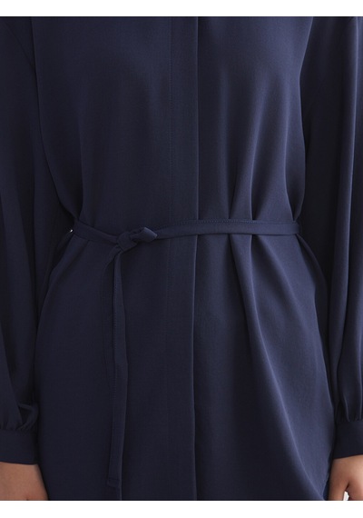 Lcw Modest Lacivert Oversize Kadın Gömlek Tunik