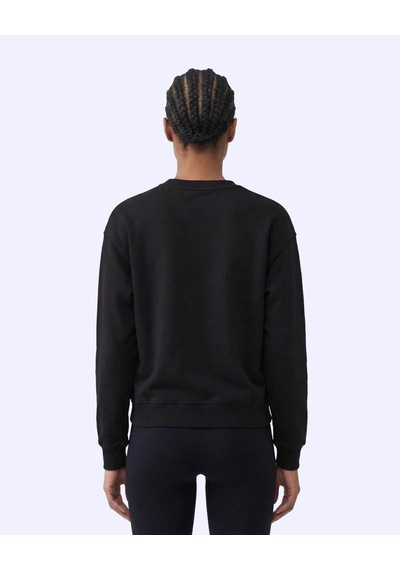 Kappa Milas Crewneck Kadın Siyah Comfort Sweatshirt