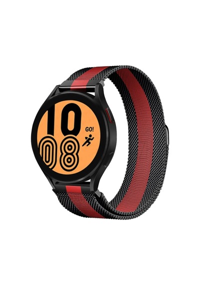 Newface - 558 - Watch 20mm Metal Mıknatıslı Kordon - Kmrsfres - - Siyah-kırmızı