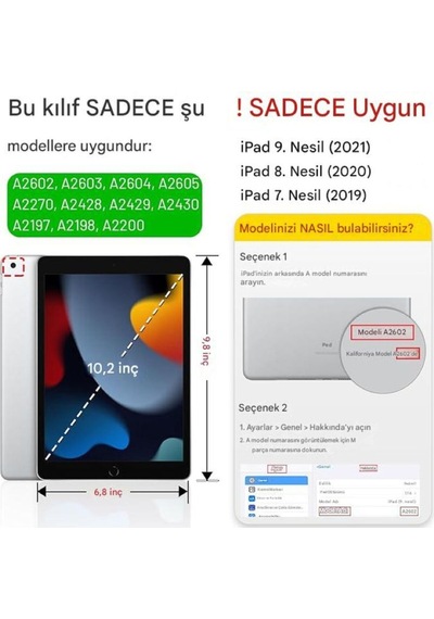 İpad 7. 8. 9. Nesil 10.2 İnç Uyumlu Standlı Askılı Karakterli Çocuk Kılıfı Tablet Kılıfı