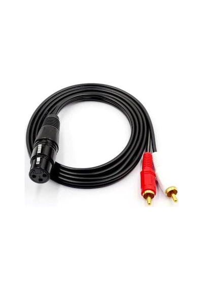 Xlr Dişi-2 Rca Erkek Kablo 3 Metre