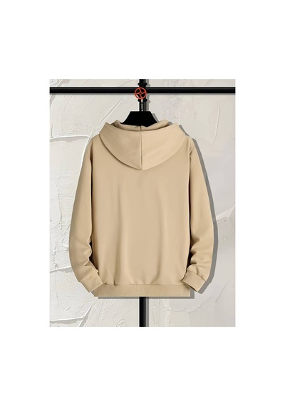 Medinenur Cherry Baskılı Kapüşonlu Sweatshirt Bej