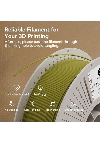 Mat Pla Filament, 1,75 Mm +/- 0,03 Mm, Parlak Renk, Mat Doku, 3d Yazıcı Filamenti, 1 Kg Makara 2,2 Lbs , Çoğu Fdm Yazıcı İçin Uygun, Düzgün Sarım, Bej