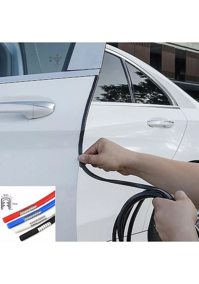 Araç Kapı Koruma Fitili Çarpma Çizik Önleyici Fitil U Tip Beyaz 5