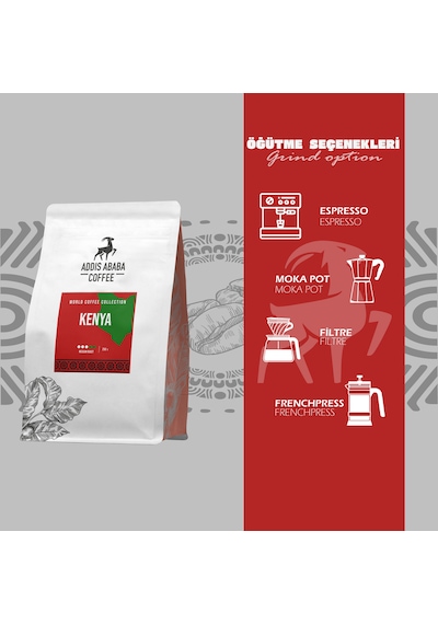 Dünya Kahvesi - Arabica - Kenya - 250 Gr. Moka Pot