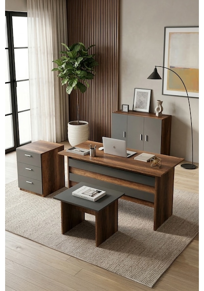 Yurudesign Vario ABCE Ofis Büro Masa Takımı VO12-BA Barok-Antrasi