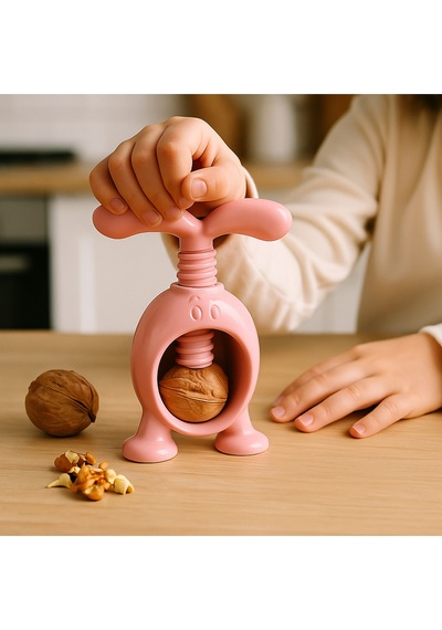 Ceviz Kıracağı Tavşan Model Plastik Pembe