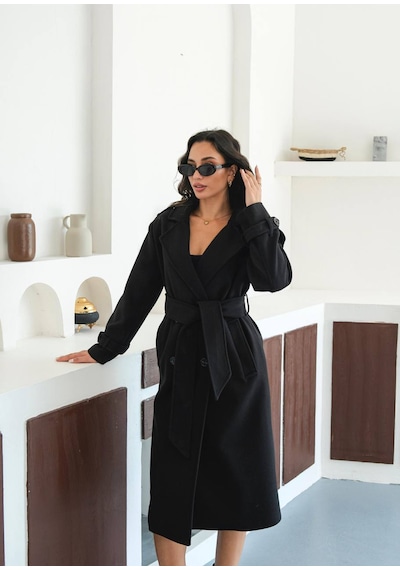 Zeynep Öykü Style Kadın Oversize Kaşe Kaban