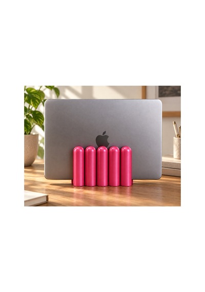 Dora Dekoratif Dikey Macbook Standı - Metalik Fuşya