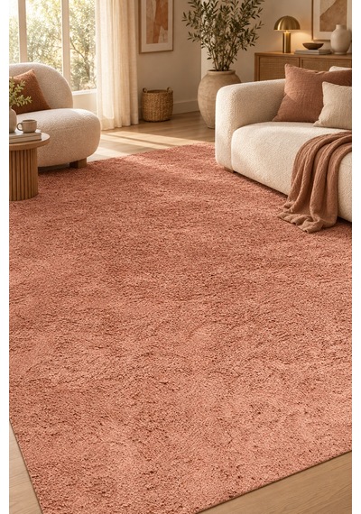 Filiz Kadifemsi Halı Ultra Yumuşak Yıkanabilir Kaymaz Tabanlı Oturma Odası Salon Mutfak Halısı Modern 25 Mm Havlı Rose