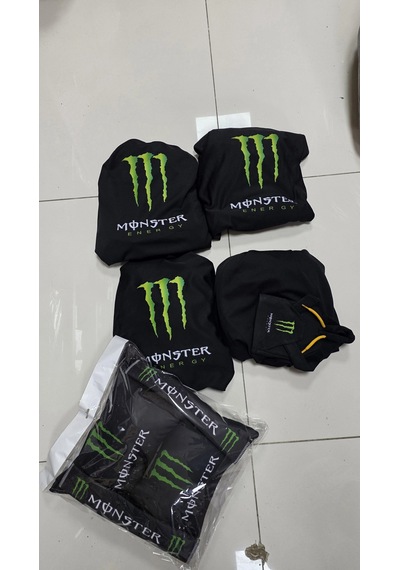 Monster Süper Set Dörtlü Servis Kılıfı + İkili Yastık Ve Kemer Kılıfı +vites Poları