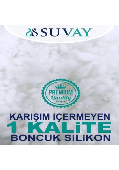 Antialerjik Bebek Yastığı Boncuk Silikon Yastık 35x45 Cm 225 Gram%100 Pamuklu Kılıf