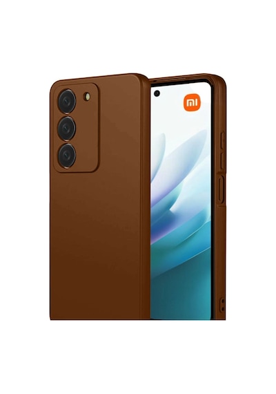 Xiaomi Redmi 15 4g Kılıf Biye Yumuşak Silikon Case Kahverengi