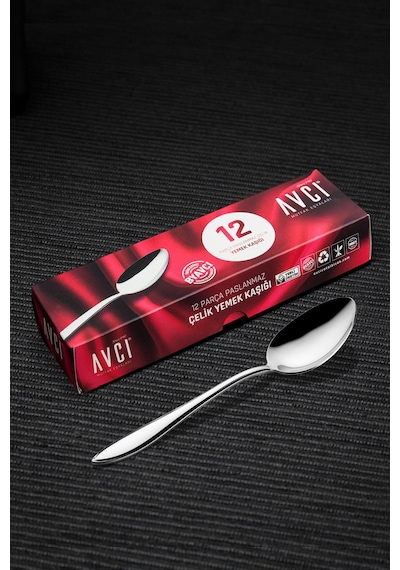 Avcı Elit 12 Adet Yemek Kaşığı 18/10 Paslanmaz Çelik 2.5 Mm