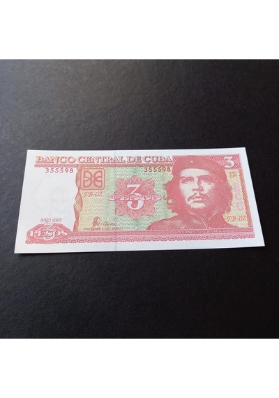 Escoines Koleksiyon 3996367e08de21df98 2005 Küba 3pesos Çil Eski Yabancı Kağıt Para Che Guevara